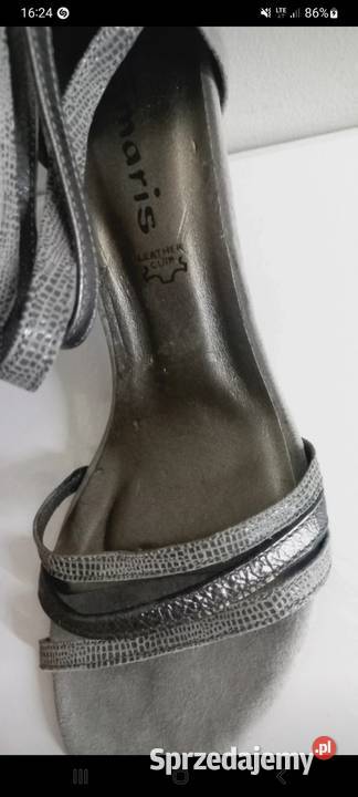 Sandały Tamaris 39 szare Sandały i klapki Gdańsk sprzedam