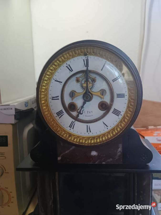 Kominkowy zegar francuski brokot Rzeszów sprzedam