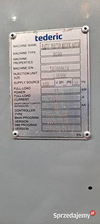 Wtryskarka Tederic D500 robot łódzkie Łowicz sprzedam