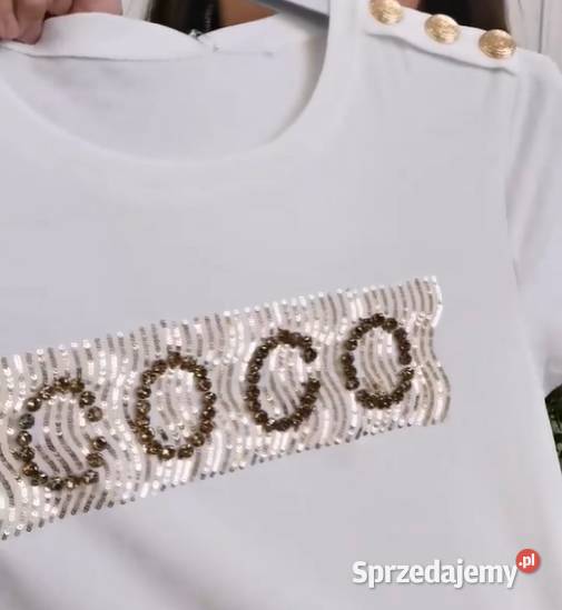 VINCEOTTO NOWA złote guziczki cekiny r SM