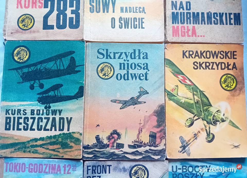 Zestaw 9 książeczek z serii Żółty Tygrys z lat wielkopolskie Koźminek