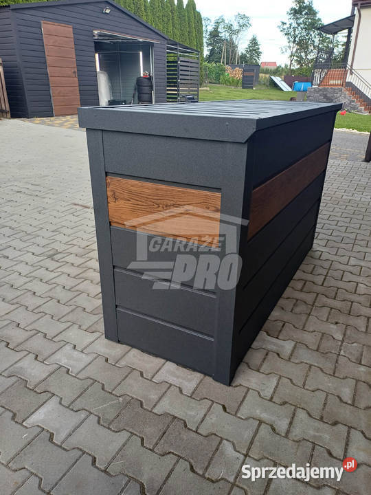 Zabudowa koszy na śmieci wiata obudowa Malbork