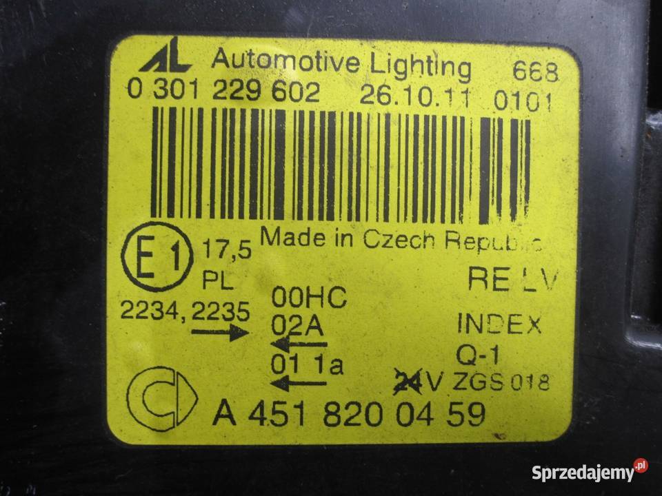 SMART FORTWO II LIFT 12r lampa prawa przód Lampy przednie Kielce