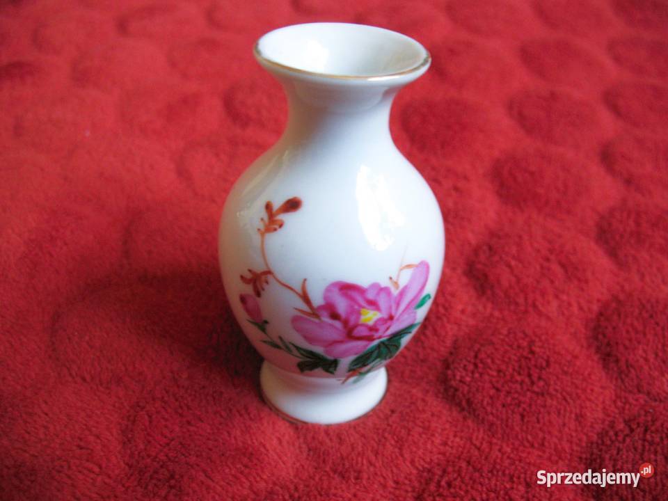 Wazon mały flakon stara porcelana Chiny 75 x 4 Siedlce