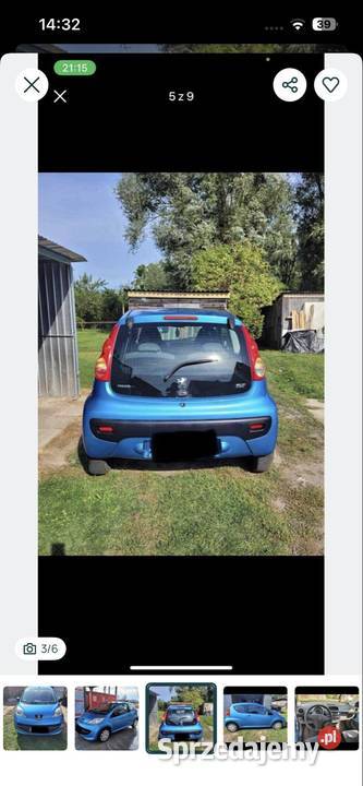 Peugot 107 benzyna CD 107