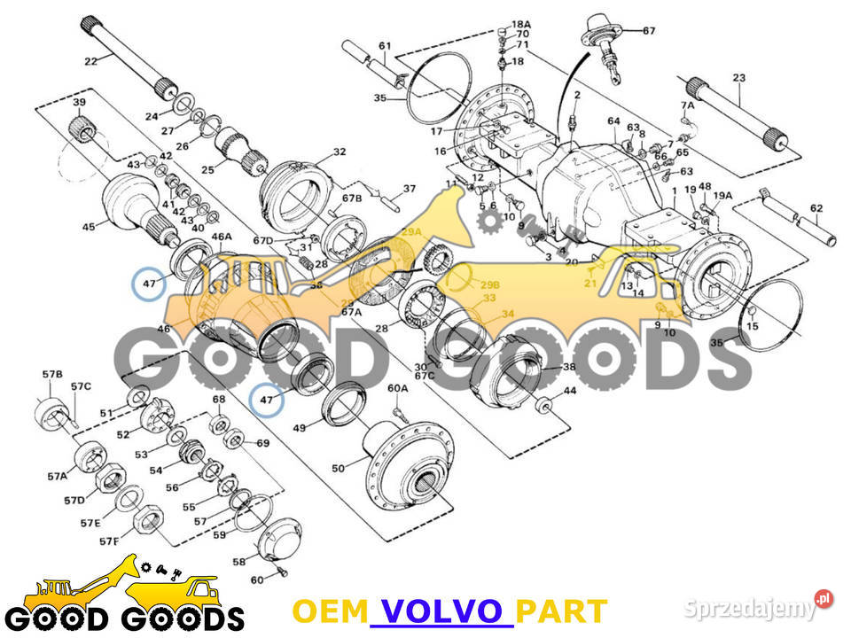 VOLVO ŁOŻYSKO ROLKOWE PIASTY 184836 184786 2