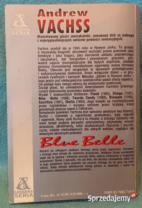 Książka Blue Belle A Vachss mazowieckie Warszawa