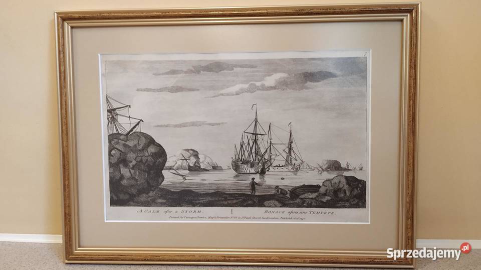 12 sztuk grafiki autor John Cleveley z roku 1770 Piła