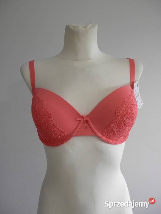 Biustonosz CA Plunge Różowy Zdobiony Koronką Łomża