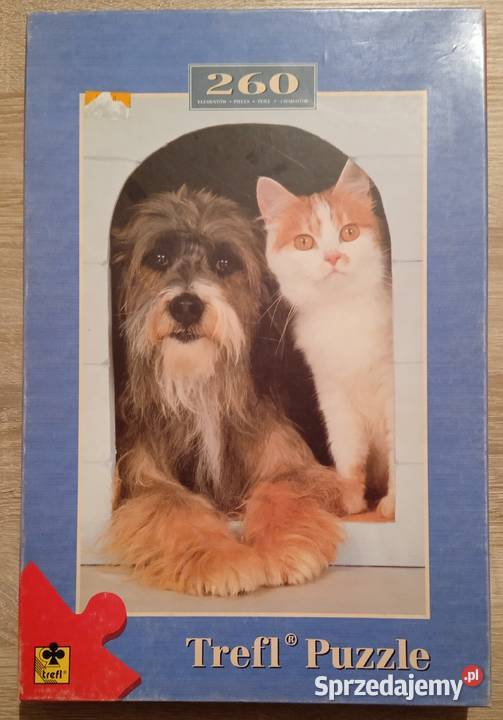 Puzzle dzieci pies i kot 260 brak 2 sztuk Trefl Poznań