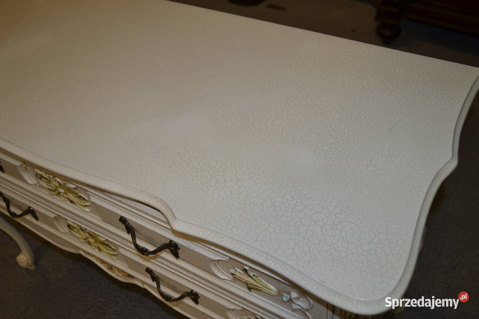komoda ludwikowska z szufladami ecru