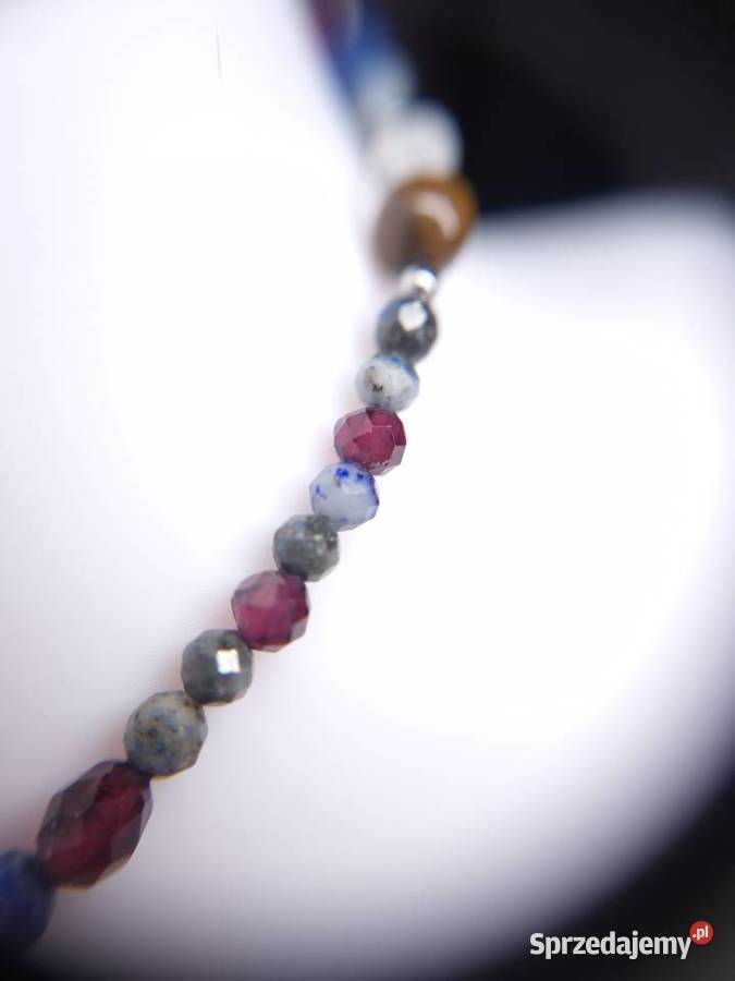 Bransoletka Harmonia Kamieni rękodzieło srebro śląskie Rybnik