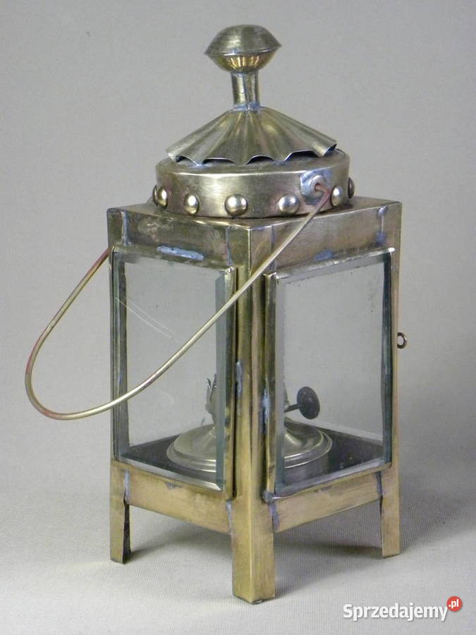 Lampion lampa lampka naftowa mosiężna