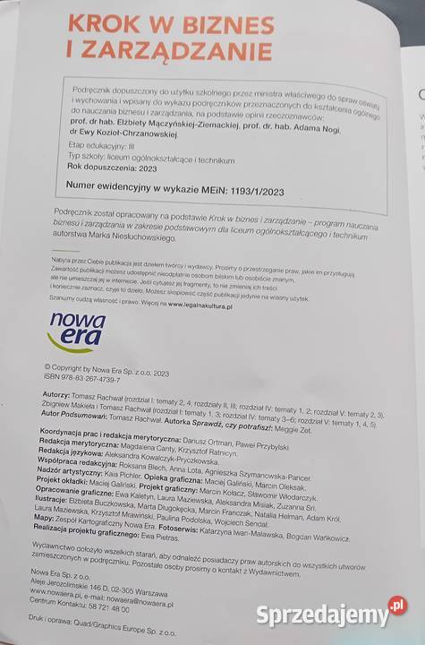 Z Makieła T Rachwał Krok w biznes i zarządzanie Podręczniki Koźminek