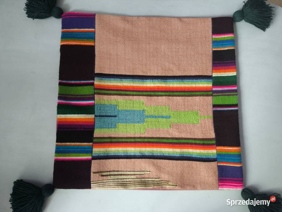 Poszewka na poduszkę kilim wełna folk Poduszki dekoracyjne