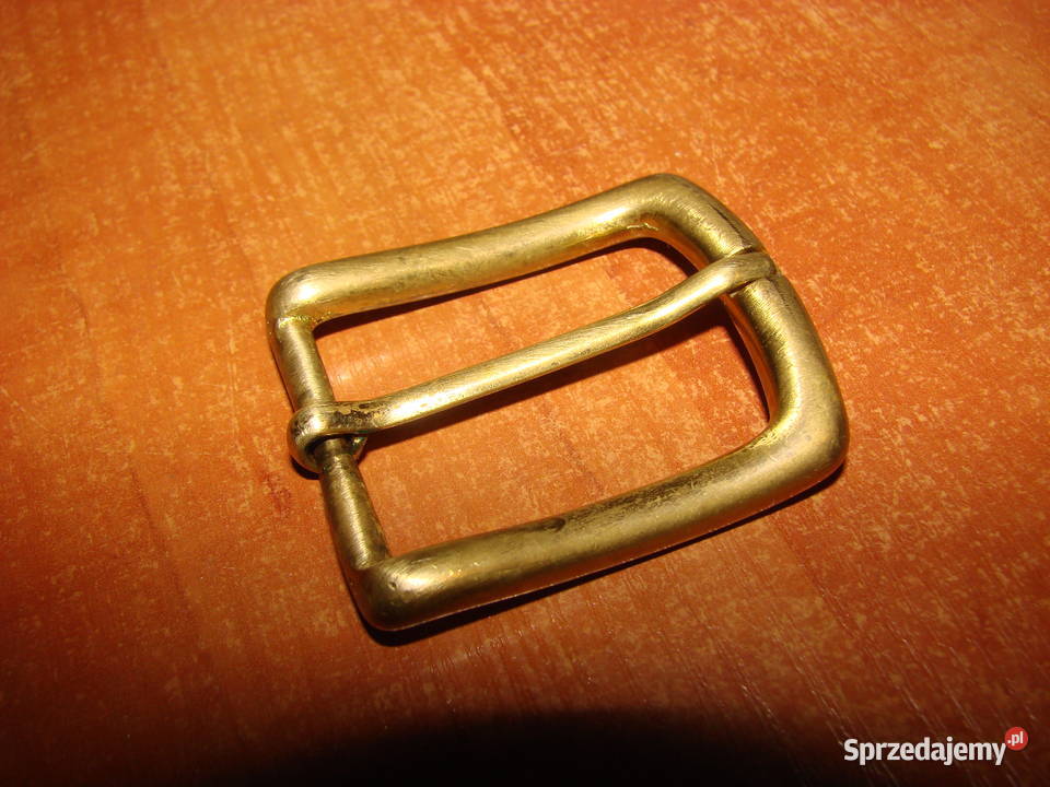 SOLID BRASS stara mosiężna klamra paska Pruszcz Gdański sprzedam