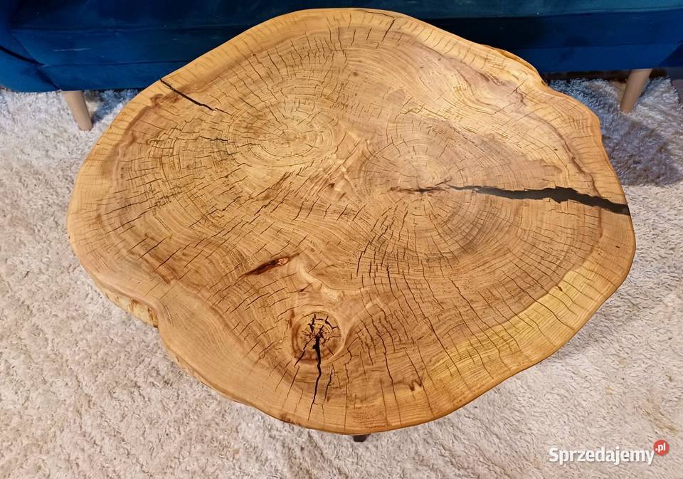 Stolik kawowy 75x71 plaster drewna loft Stoliki kawowe i ławy Śrem