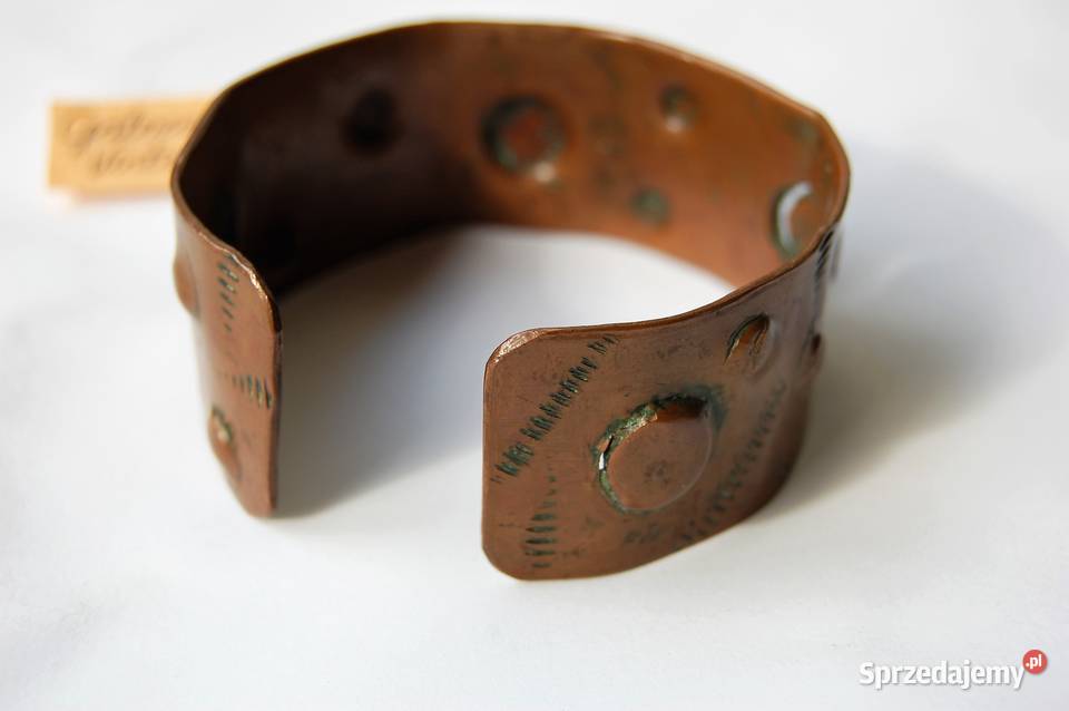 Bransoletka miedziana kuta vintage lata 70 Lublin