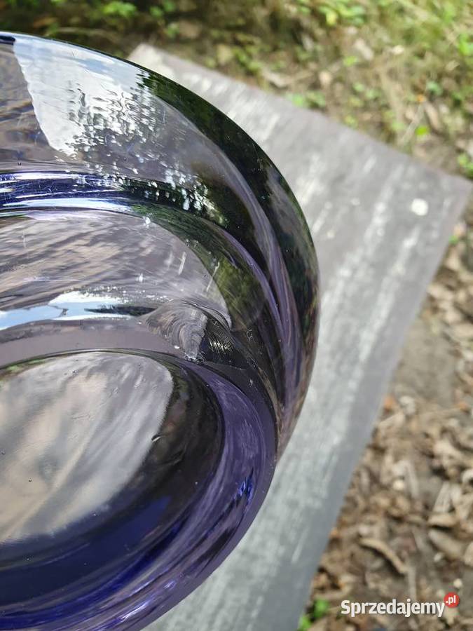 Szklana patera Sklo Union czechosłowacja Myszków