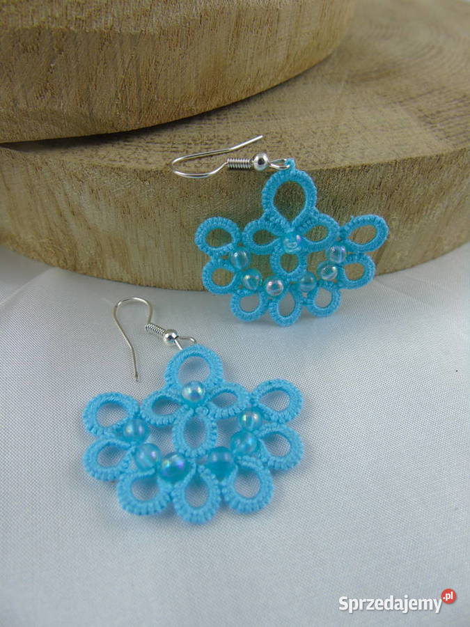 Kolczyki frywolitkowe różne wzory i kolory Rękodzieło Antyki, Sztuka, Kolekcje