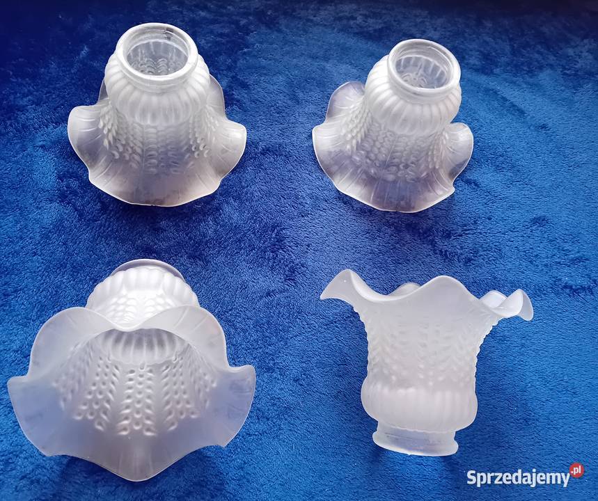 Zestaw 4 secesyjnych kloszy Tulipan do lamp