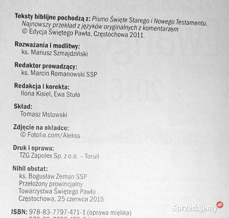 Słowo na każdy dzień Ewangelia 2016 Droga prawda Chełm sprzedam