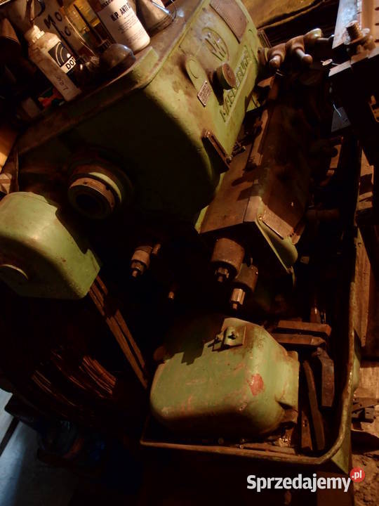 Duża przemysłowa Tokarka Magdeburg produkcja NRD Łódź