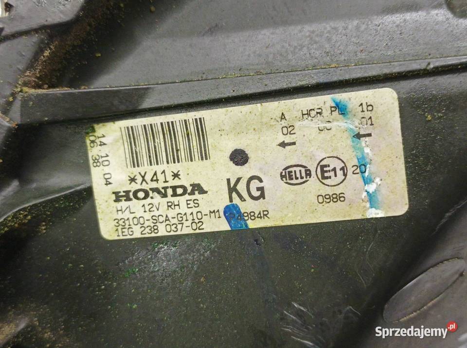 LAMPA PRZÓD PRAWA EUROPA 33100SCQG110 Honda CRV Lampy przednie świętokrzyskie