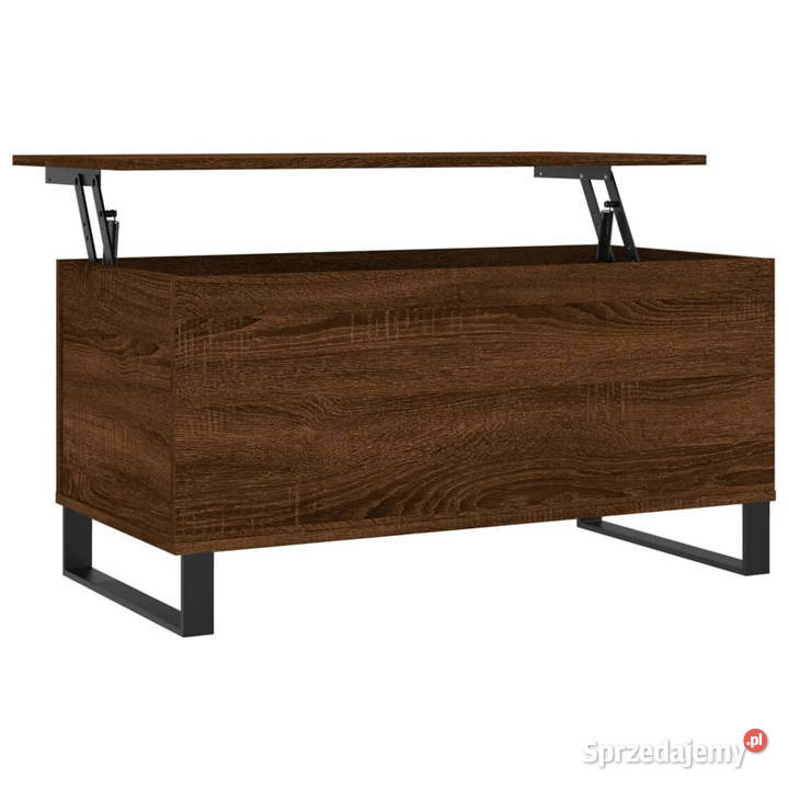 Stolik kawowy brązowy dąb 90x445x45 WM830987 Stoły Warszawa