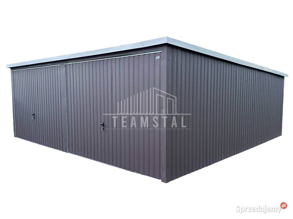 GARAŻ BLASZANY 6m x 7m spad w tył pion TS495 Szczecinek