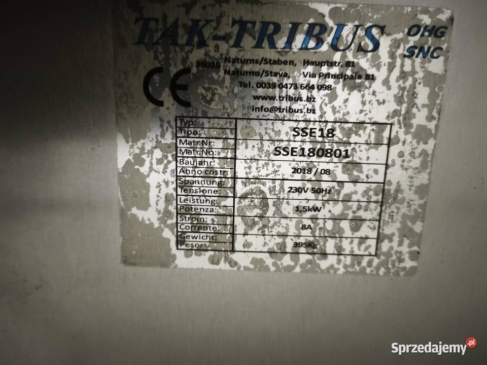 Krajalnica do Boczku TAK TRIBUS TYP SSE18 2018 Wieliczka