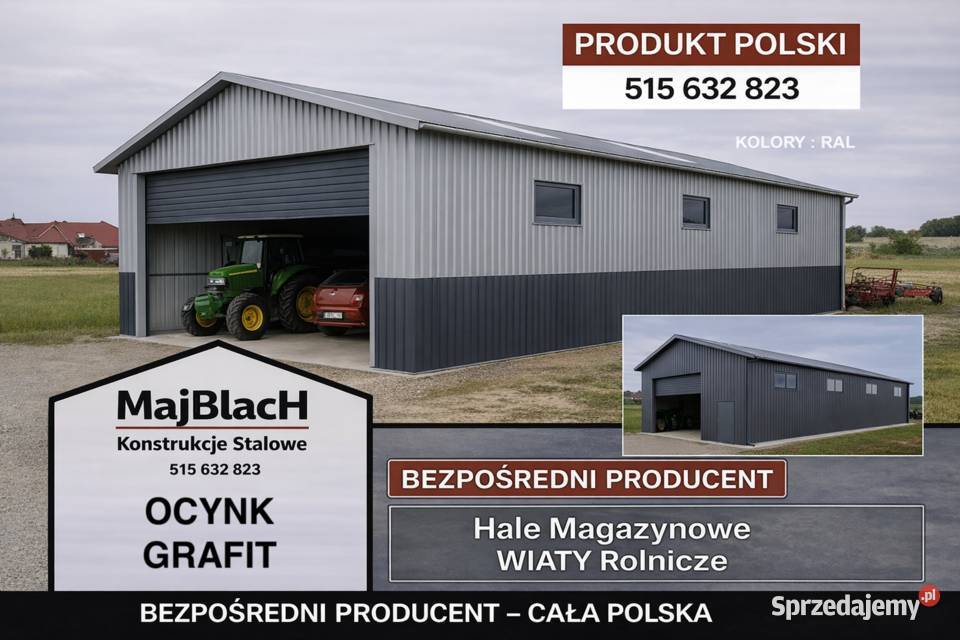 Garaż Blaszany Jednospadowy WIATA Zadaszenie