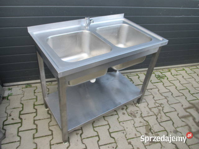 Zlew 2 Komory Dwukomorowy Z Półką Stal Ostrów Wielkopolski