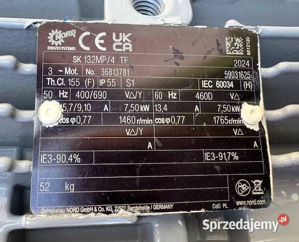 Pompa śrubowa ślimakowa spożywcza Bornemann EH