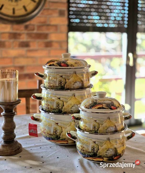 199 Garnki duże emalia worki Zabrze sprzedam