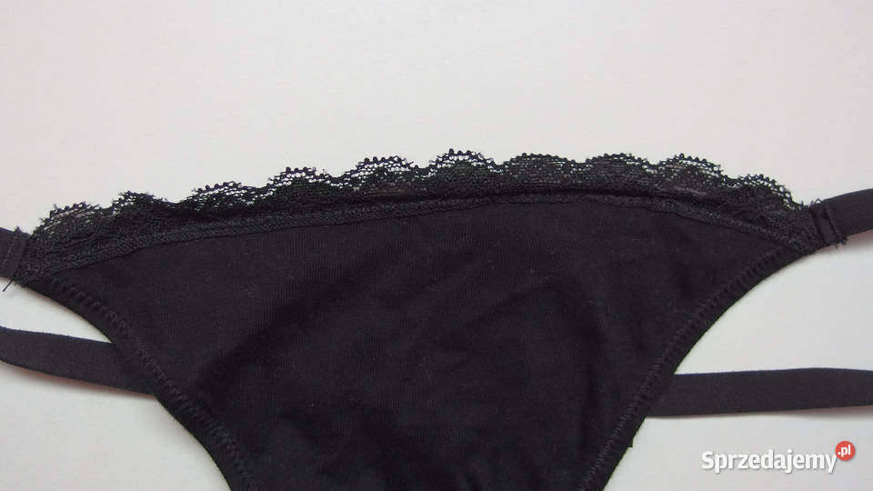 czarne stringi Hm xs 34 S 36 one size rozmiar H&M Figi i stringi Toruń