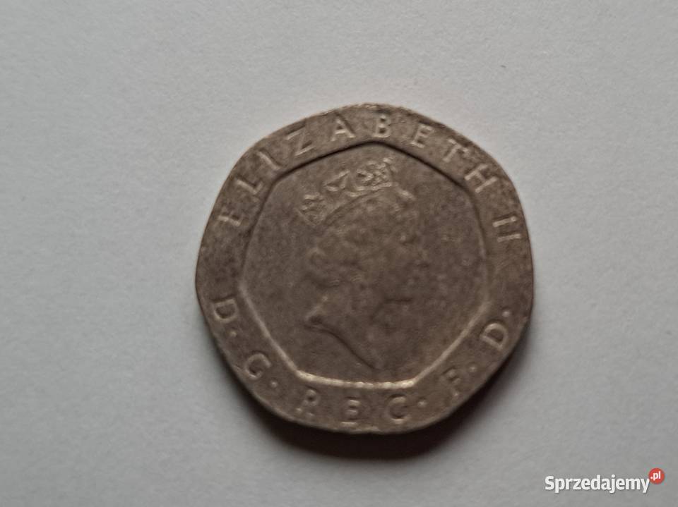 20 Pence 1991 Wielka Brytania Queen Elizabeth II Numizmatyka Tarnowo Podgórne