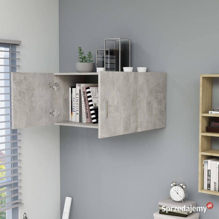 Szafka ścienna szarość betonu 80x39x40 WM802799 Półki Warszawa
