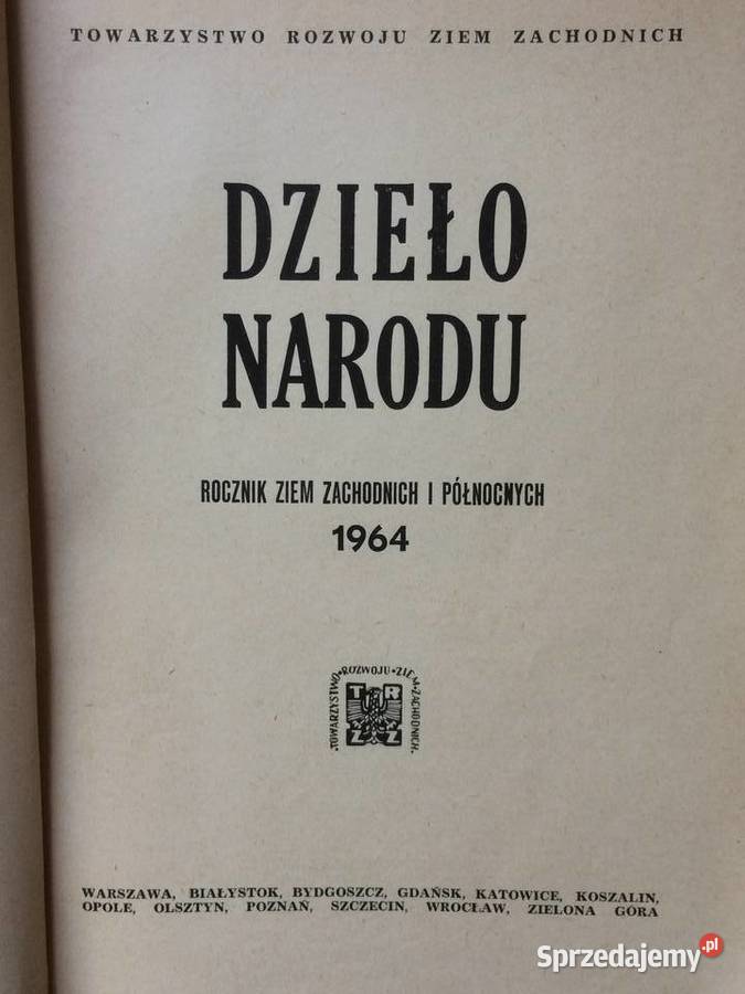 3008 Dzieło Narodu Rocznik Ziem Zachodnich i zachodniopomorskie