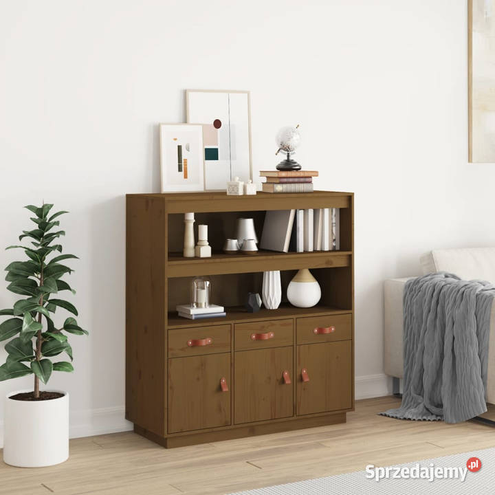Kredens miodowy brąz 100x40x1085 lite drewno Warszawa