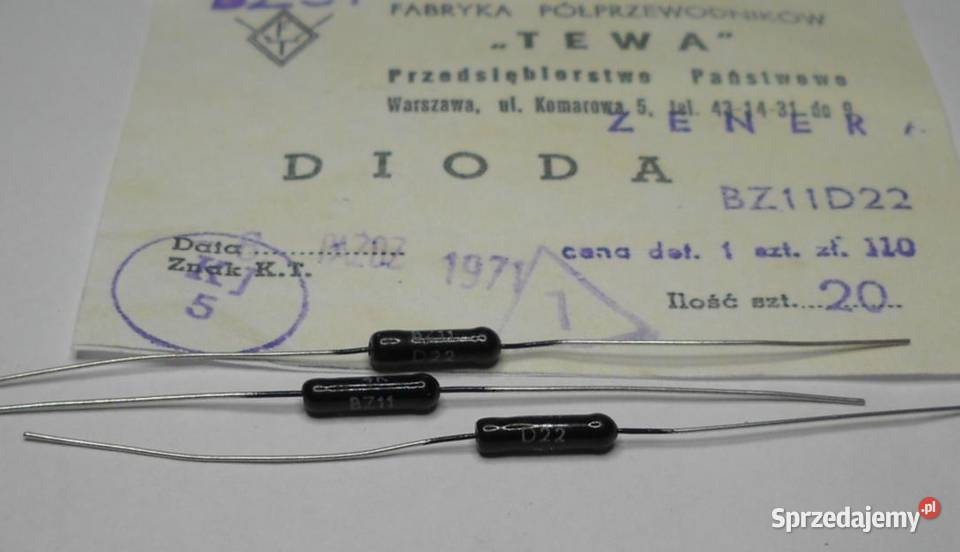 Dioda Zenera BZ11D22 TEWA Gdańsk