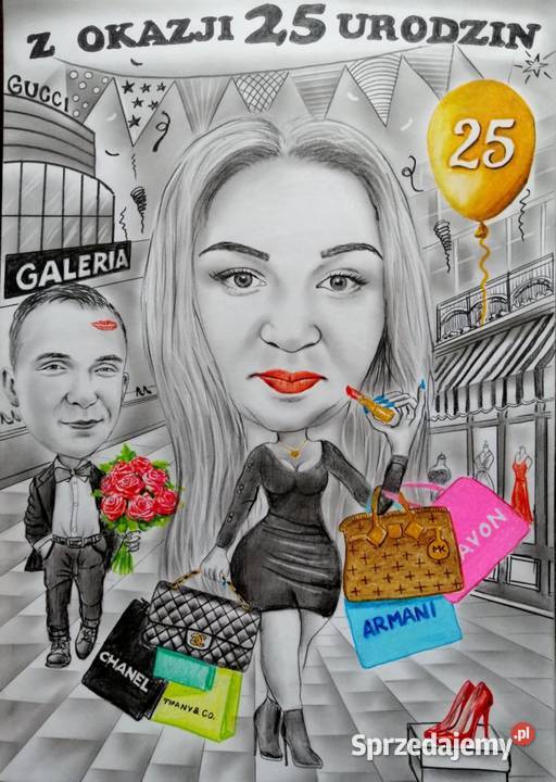 Karykatury portrety Górki Wielkie