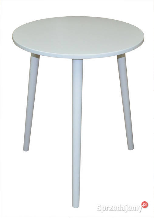 STÓŁ 3 NOGI OKRĄGŁY FI 70 CZARNY BIAŁY STOLIK Tołkiny