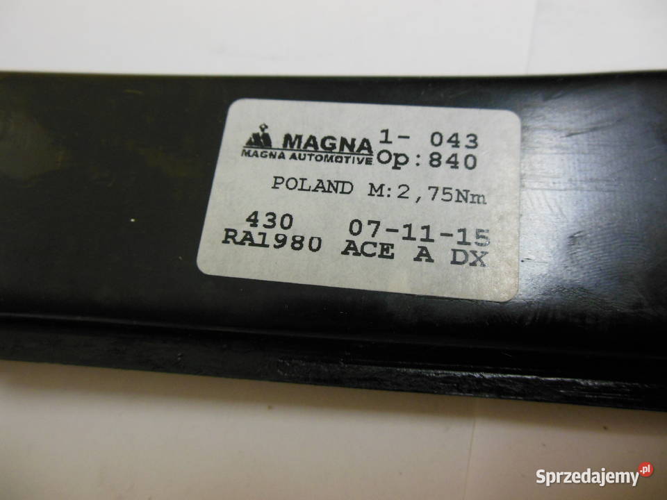 MECHANIZM SZYBY PRAWY PRZÓD ALFA ROMEO 159 KOMBI Kozy sprzedam