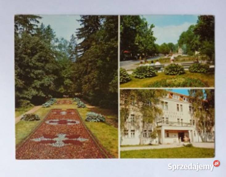 Pocztówka kartka pocztowa Połczyn Zdrój Park Łódź
