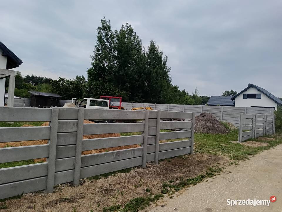 Nowoczesne ogrodzenie betonowe Glinnik