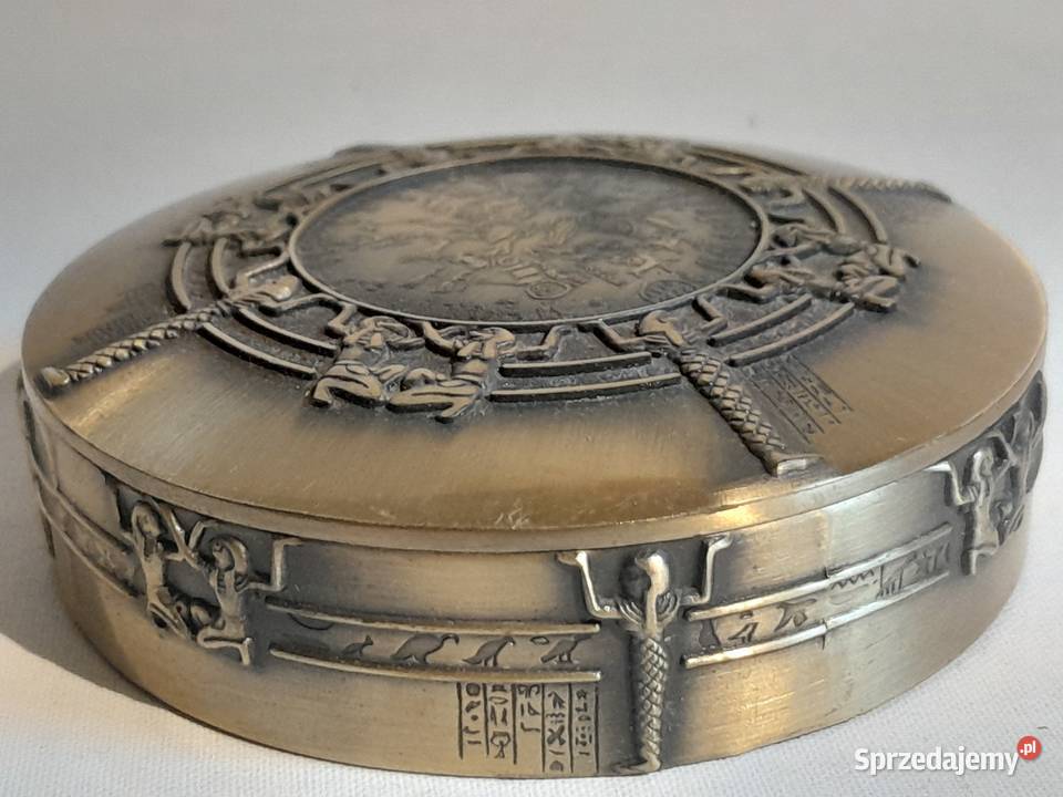 Egipska mosiężna szkatułka na biżuterię używana Dąbrowa Górnicza sprzedam