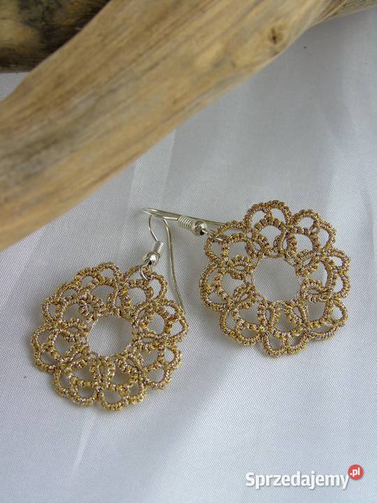 Kolczyki koronkoweróżne wzory kolory Kolczyki Wiśniowa