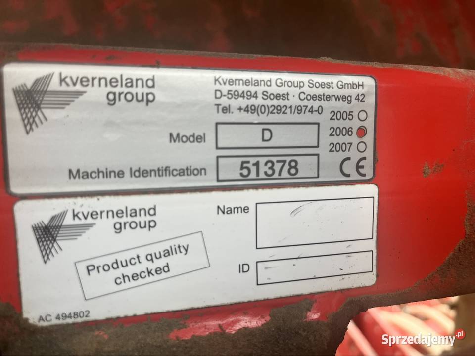 Agregat uprawowo siewny Kverneland accord 4m z kujawsko-pomorskie Nakło nad Notecią