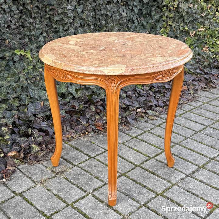 ARTexpert Stolik kawowy Ludwik marmurowy blat Dobrzany